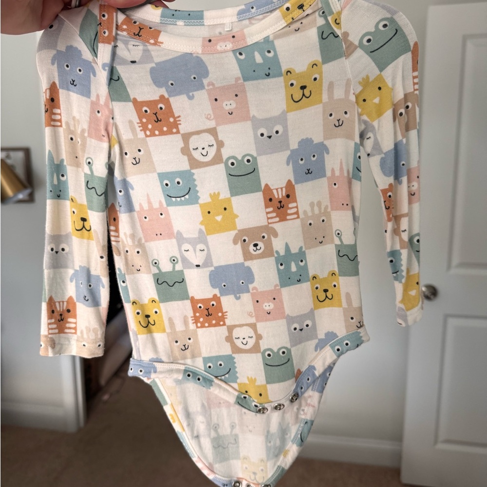 Colorful Animal Print Baby Onesie